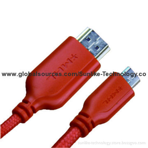 MHL/HDMI to Micro B Cables, Supports 1,080P HD Video